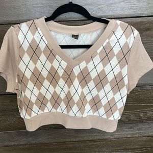 NWOT SHEIN cropped shirt. Never worn.